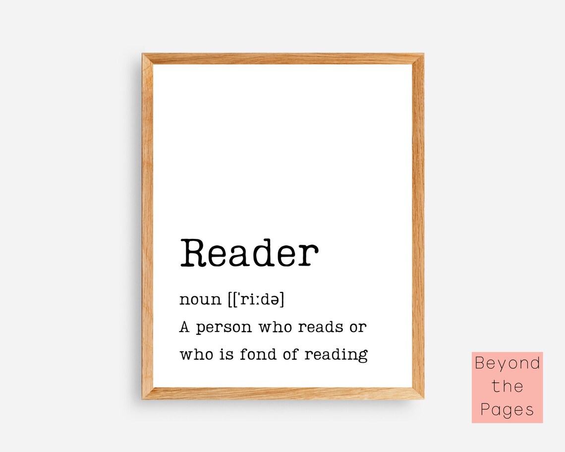 Instant Download Reader Definition Digital Print Etsy