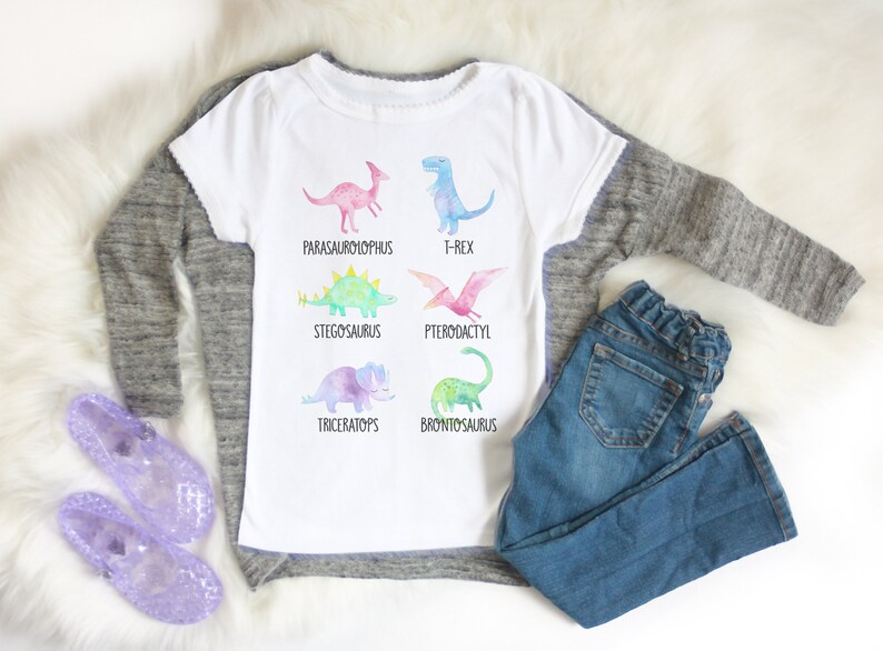 Girls Dinosaur Shirt Dinosaur Clothing For Girls Dinosaur Etsy