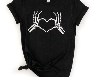 Skeleton Heart Valentines Tee