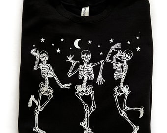 Dansende skeletten Halloween-sweater met ronde hals - Tultex uniseks
