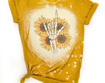 Sunflower Skeleton Bleached Tee