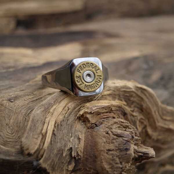Mens Bullet Ring Etsy