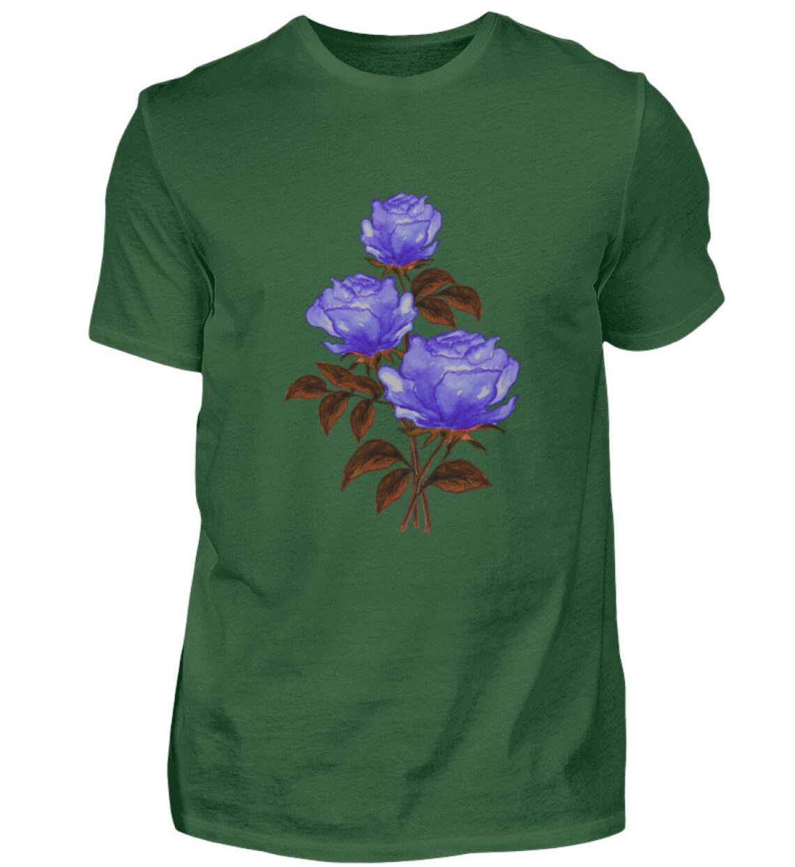Blue roses men shirt Etsy