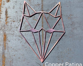 Geometric Animals Metal Wall Art | Geometric Wolf | Geometric Bear | Geometric Fox | Rustic Nursery Decor