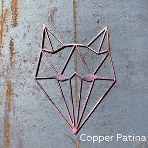 Geometric Metal Animal Wall Art: Rustic Steel Nursery Decor