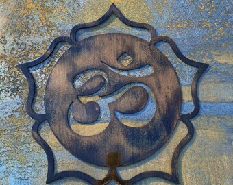 Om Lotus Metal Wall Hanging | Mandala
