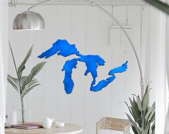 Great Lakes Metal Wall Art | Michigan Art | Fathers Day Gift