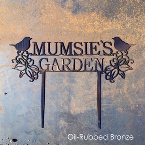 Custom Metal Garden Stake: Personalized Garden Sign
