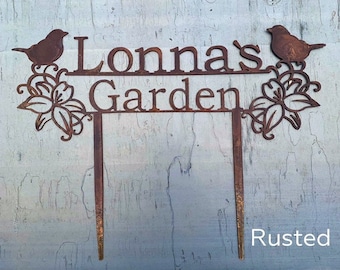 Custom Metal Garden Stakes | Custom Garden Sign | Mother&#39;s Day Gift | Gift For Mom | Gift For Grandma