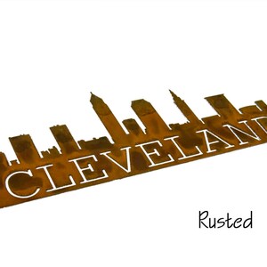 Cleveland Skyline Cleveland Art Cleveland Gift Housewarming Gift Metal Skyline Made In Ohio Metal Skyline Steel Art image 7