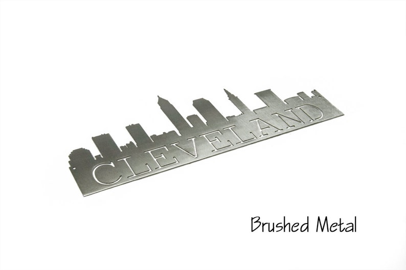 Cleveland Skyline Cleveland Art Cleveland Gift Housewarming Gift Metal Skyline Made In Ohio Metal Skyline Steel Art image 6