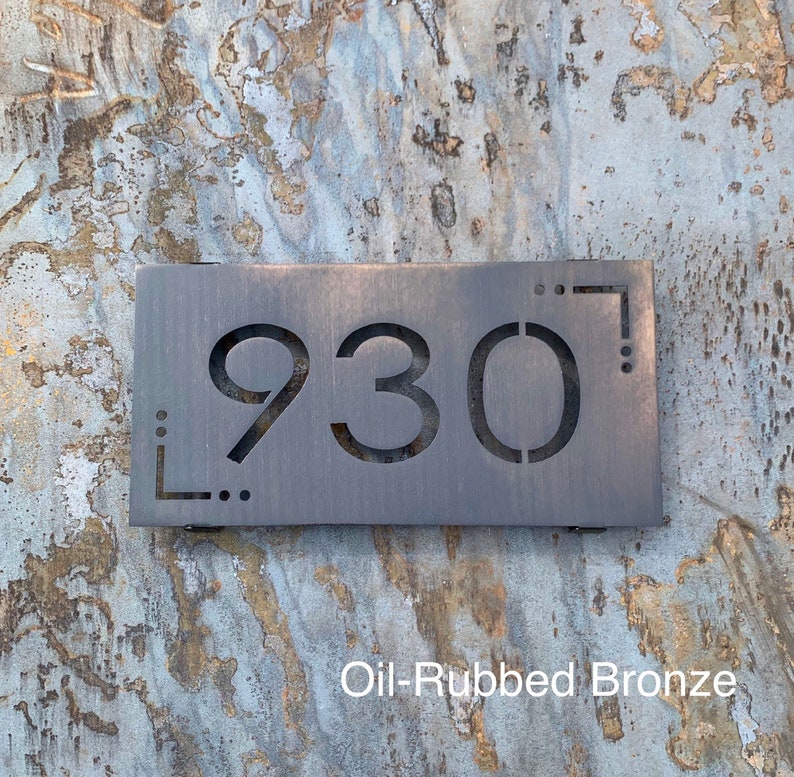 Modern Stainless Steel Address Sign Metal Address Sign Etsy