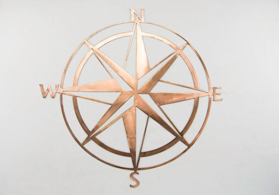 Nautical Compass | Metal Compass | Nautical Decor | Beach House Decor | Copper Patina | Ocean Decor | Lake House Decor