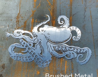 Octopus Art | Metal Octopus | Beach House Decor | Nautical Decor | Ocean Decor