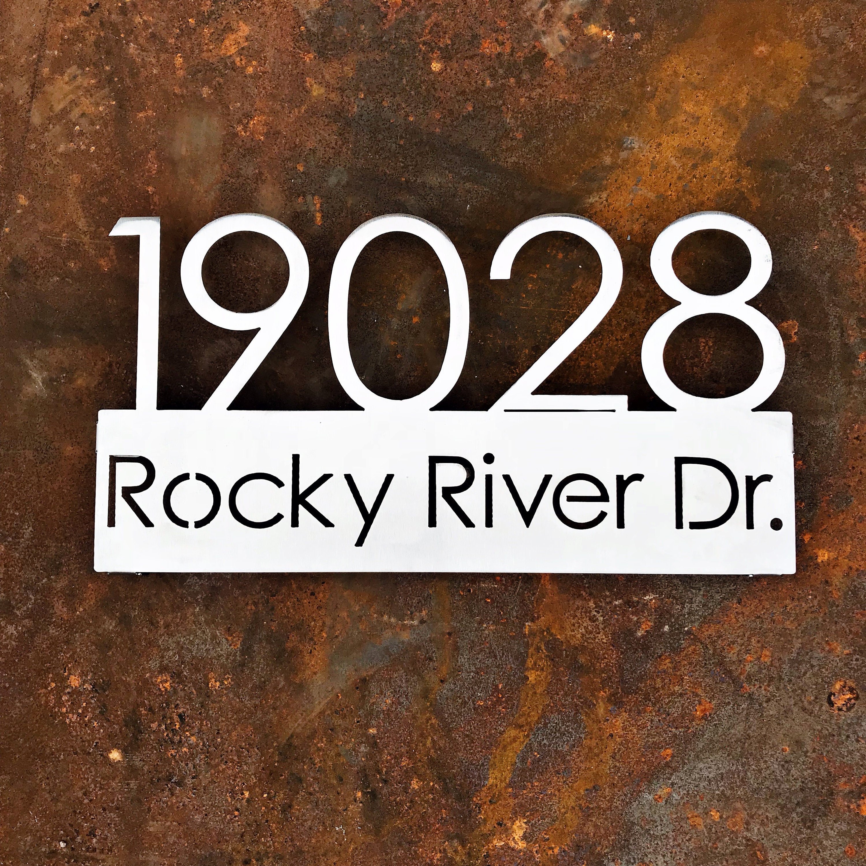 Stainless Address Sign Modern Address Sign Address Sign with Street Name Metal Address