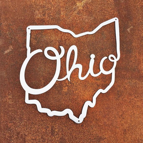 Ohio State Script Metal Wall Art Decor