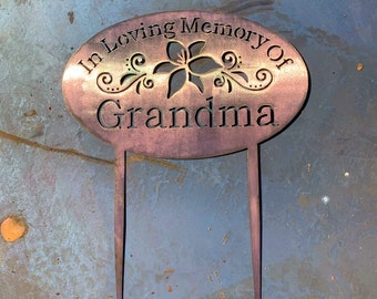 Garden Sign with Stakes | Metal Memorial Plaque | Pet Memorial | In Loving Memory Garden Sign | Dog Grave Marker | Religious Memorial