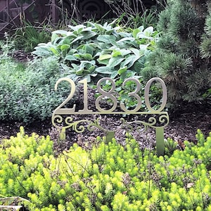 Address Stakes | Stainless Steel Address | Lawn Address Sign | Stainless Steel Address Marker
