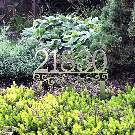 Address Stakes | Stainless Steel Address | Lawn Address Sign | Stainless Steel Address Marker