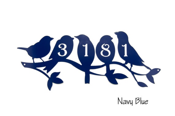 Adresse Des Oiseaux Perchés Signe Maison Oiseaux Métal Adresse Signe Adresse Personnalisée Signe Numéro De La Maison Métal