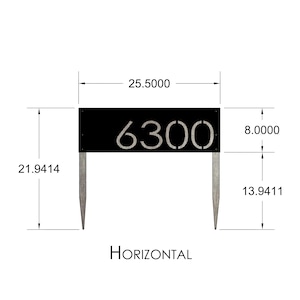 Stainless Steel Address Sign with Stakes Custom Address Sign Yard Address Sign image 7