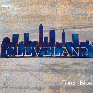 Metal Cleveland Skyline Art: Ohio Steel Silhouette