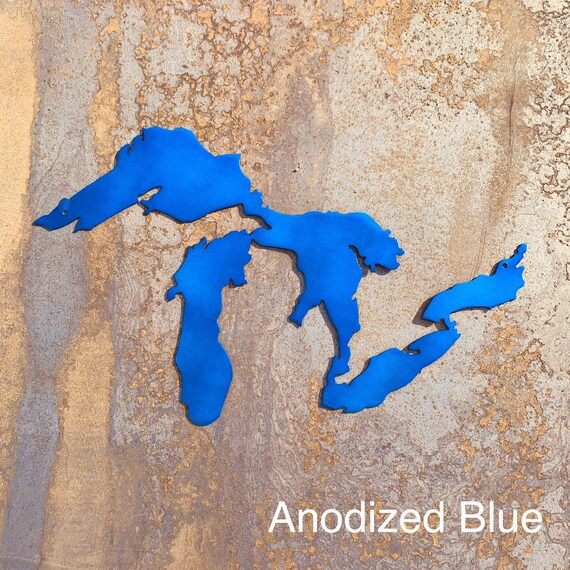 Great Lakes Metal Wall Art | Michigan Art | Fathers Day Gift