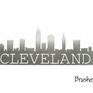Cleveland Skyline Cleveland Art Cleveland Gift Housewarming Gift Metal Skyline Made In Ohio Metal Skyline Steel Art image 1