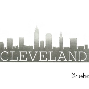 Cleveland Skyline Cleveland Art Cleveland Gift Housewarming Gift Metal Skyline Made In Ohio Metal Skyline Steel Art image 1