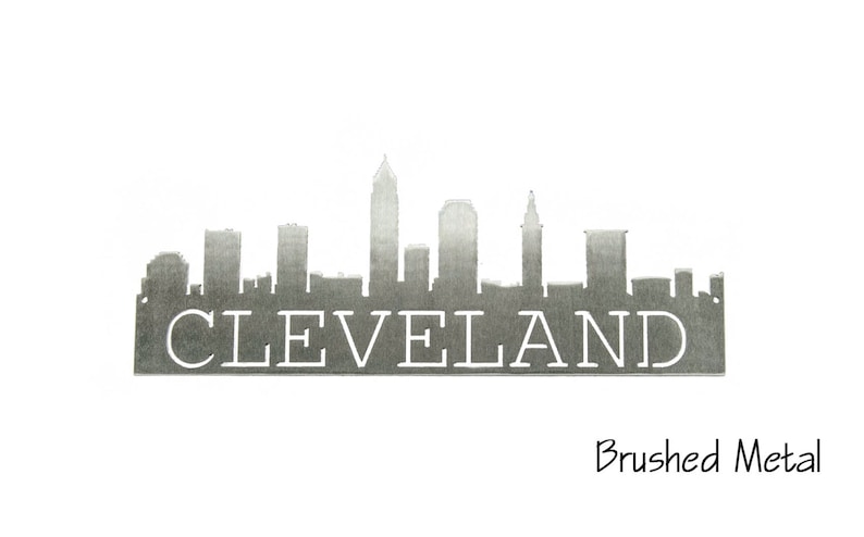 Cleveland Skyline Cleveland Art Cleveland Gift Housewarming Gift Metal Skyline Made In Ohio Metal Skyline Steel Art image 1