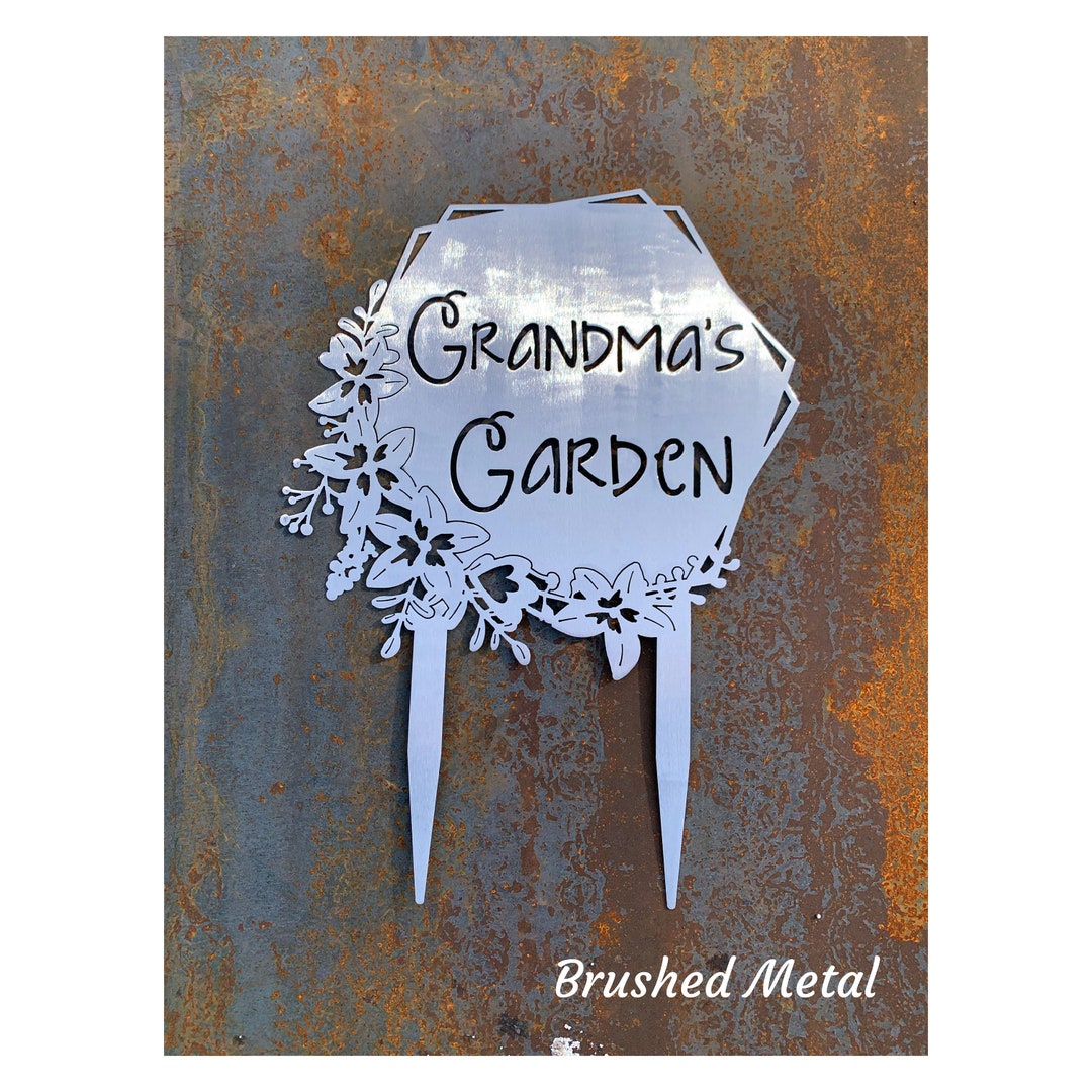 Custom Metal Garden Stakes Custom Garden Sign Mother's Etsy
