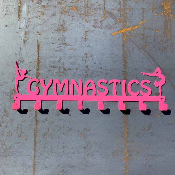 Gymnastics Medal Display | Personalized Gymnastics Medal Hooks | Gift for Gymnast | Gymnastics Accessories | Custom Gymnastics GIft