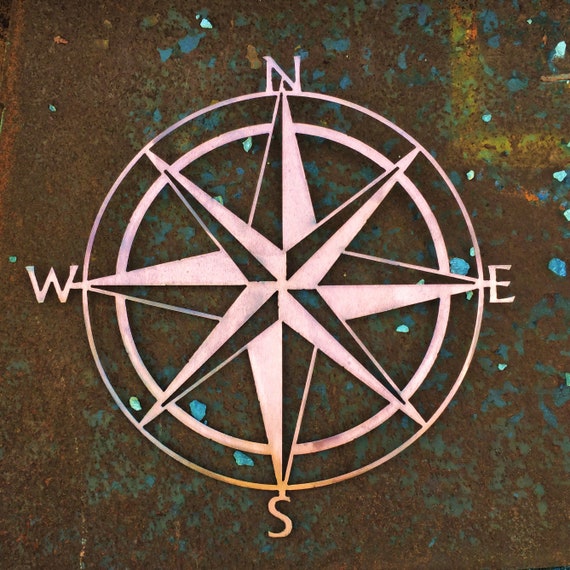 Nautical Compass | Metal Compass | Nautical Decor | Beach House Decor | Copper Patina | Ocean Decor | Lake House Decor