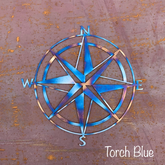 Nautical Compass | Metal Compass | Nautical Decor | Beach House Decor | Copper Patina | Ocean Decor | Lake House Decor