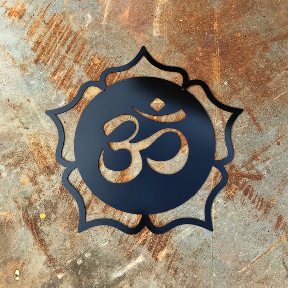 Om Lotus Metal Wall Hanging | Mandala