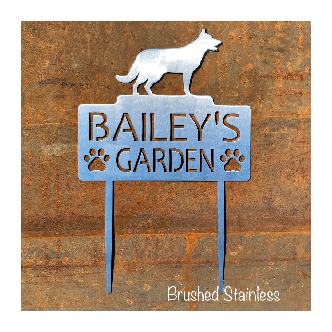Custom Metal Garden Stakes Pet Memorial Sign Dog Garden