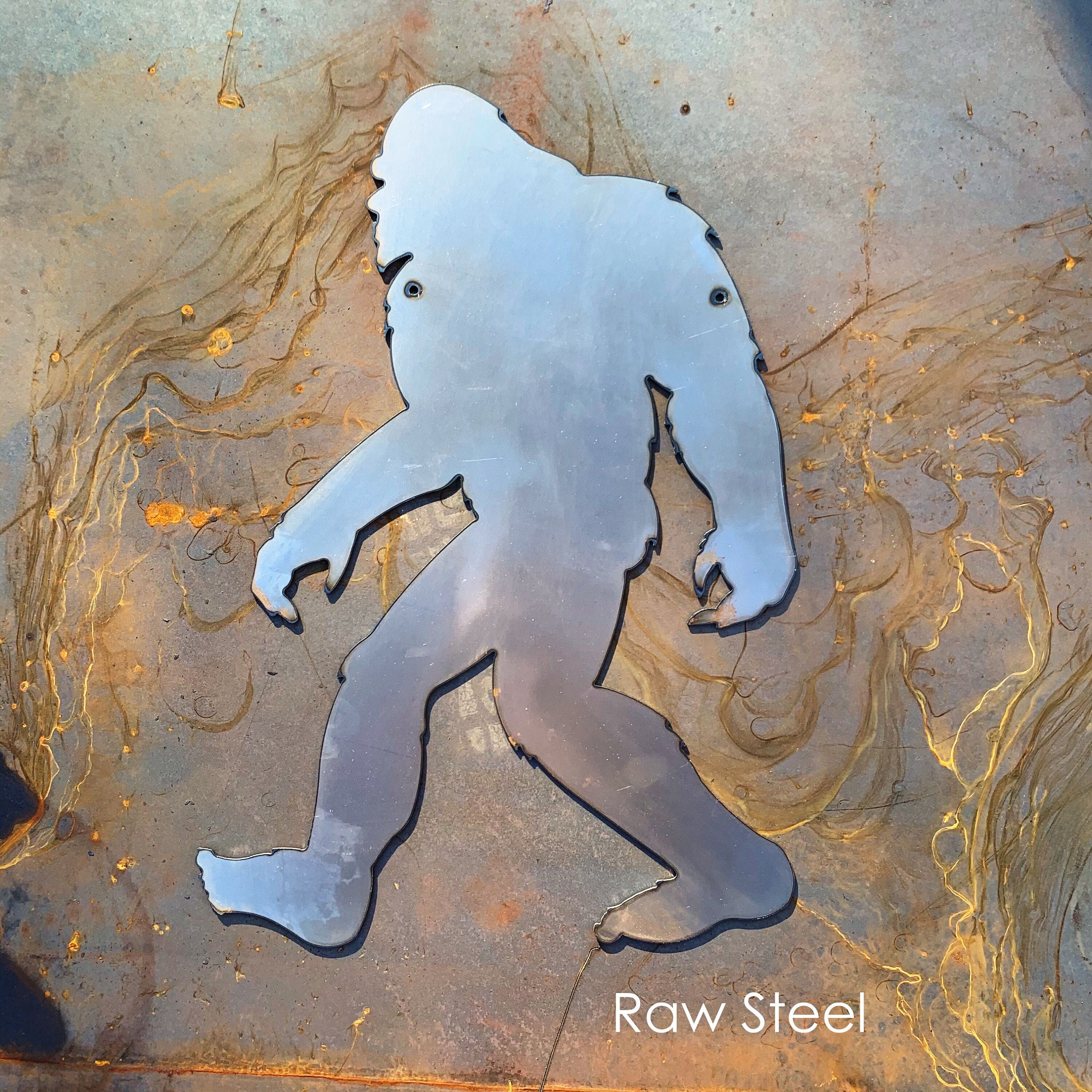 Metal BigFoot Sign for Yard Yeti for Yard Steel Sasquatch