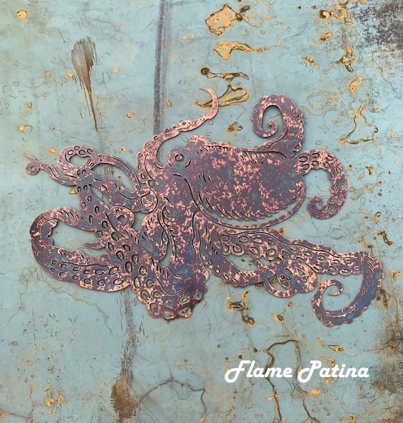 Octopus Art | Metal Octopus | Beach House Decor | Nautical Decor | Ocean Decor