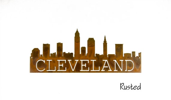 Cleveland Skyline | Cleveland Art | Cleveland Gift | Housewarming Gift | Metal Skyline | Made In Ohio |  Metal Skyline | Steel Art