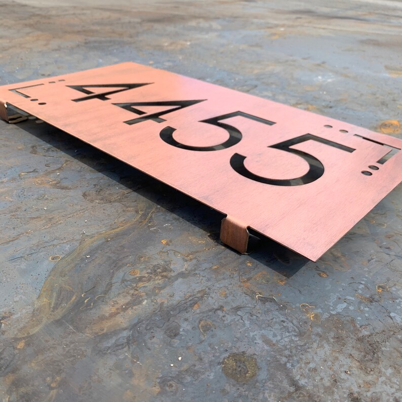 Modern Stainless Steel Address Sign Metal Address Sign Etsy