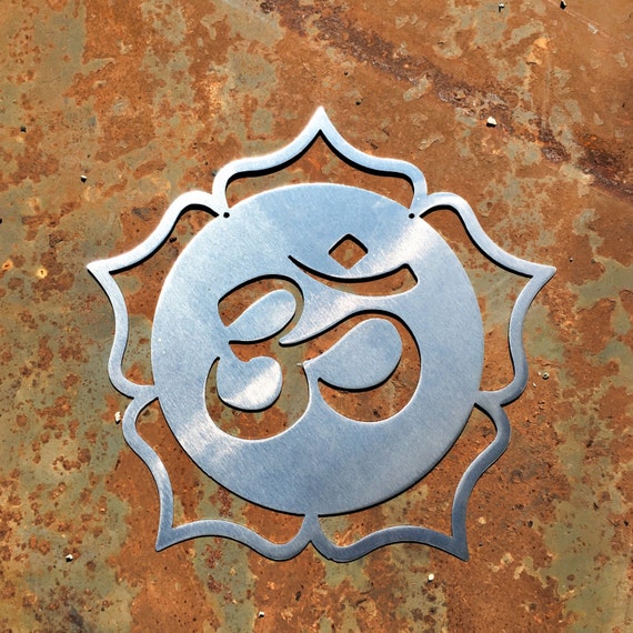 Mandala | Om Lotus Metal Wall Hanging | Yoga Art