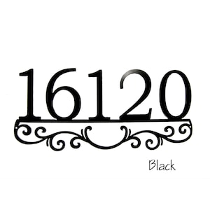 Custom Address Sign | Metal Address Sign | Address Sign with Scroll-work | Metal House Numbers | Custom Outdoor decor