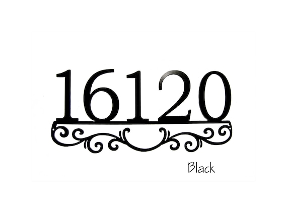 Custom Address Sign | Metal Address Sign | Address Sign with Scroll-work | Metal House Numbers | Custom Outdoor decor