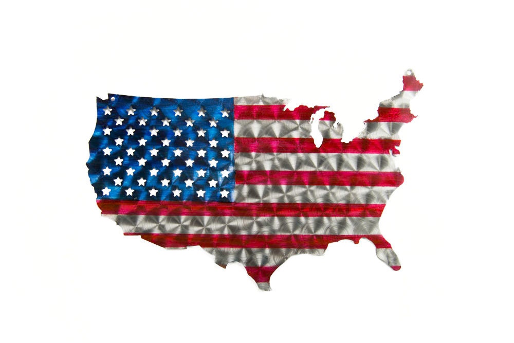 American Flag Wall Art | Metal USA Flag | Military Gift ...
