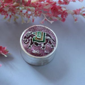 Royal Elephant Ring/Charm box in Sterling Silver