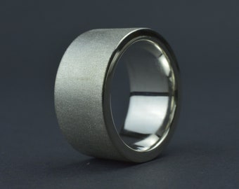 Bandring aus Silber 12 mm Breit | 2,6 mm Stärke in matt/glanz | Breiter Ring personalisiert