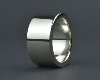 Bandring aus Silber 12 mm Breit, 2,6 mm Stärke in matt/glanz personalisiert