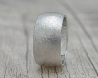 Bandring (10 mm) aus 925er Silber, Trauring | Mit Gravur Personalisierbar personalisiert