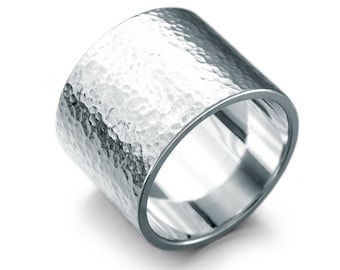 XXL bandring van zilver, 20 mm breed gepersonaliseerd