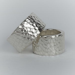 Partner rings / wedding rings made of 925 silver | 14 mm wide | Solid band ring friendship rings